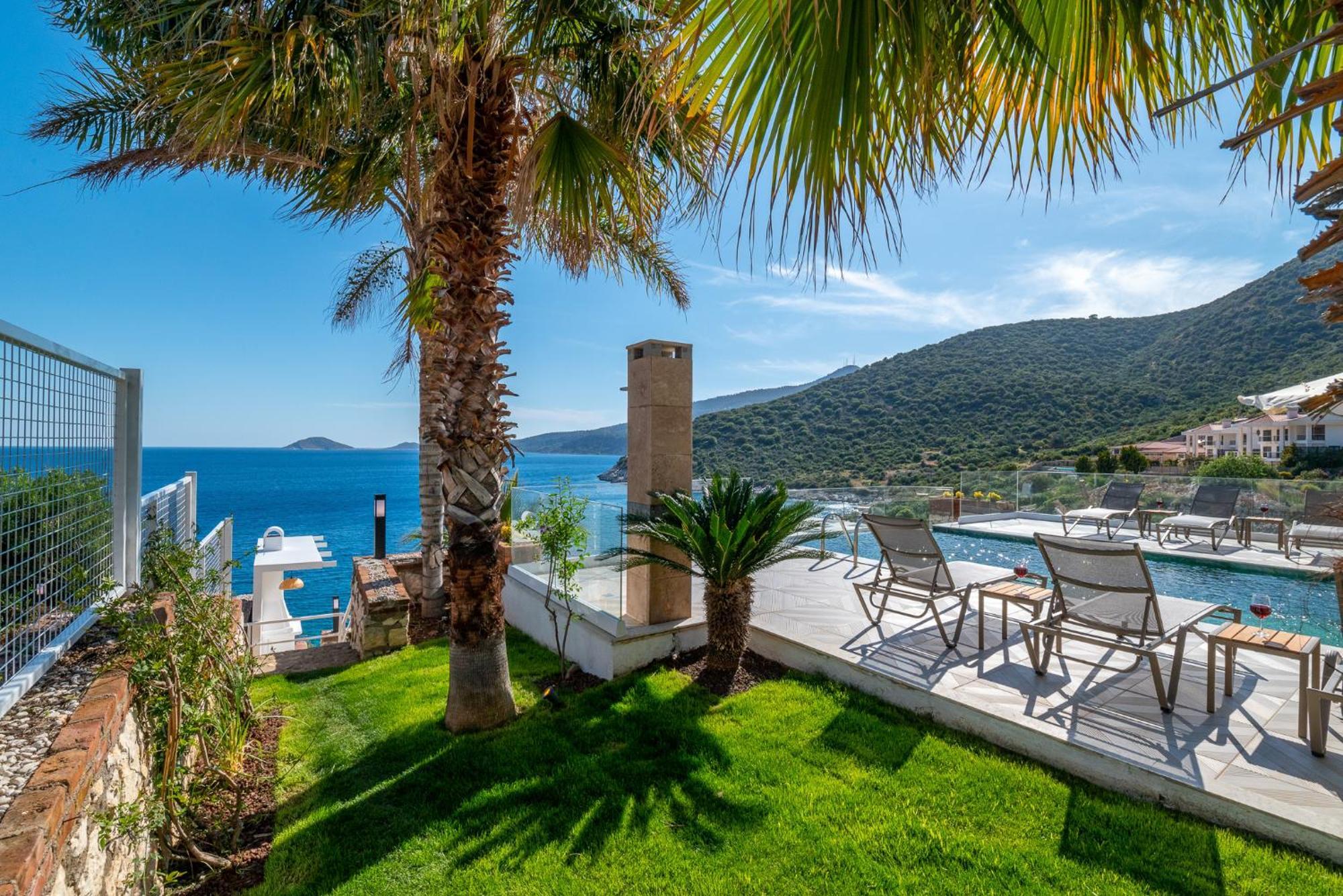 Beachfront White Villa With Private Swimming Pool Калкан Экстерьер фото
