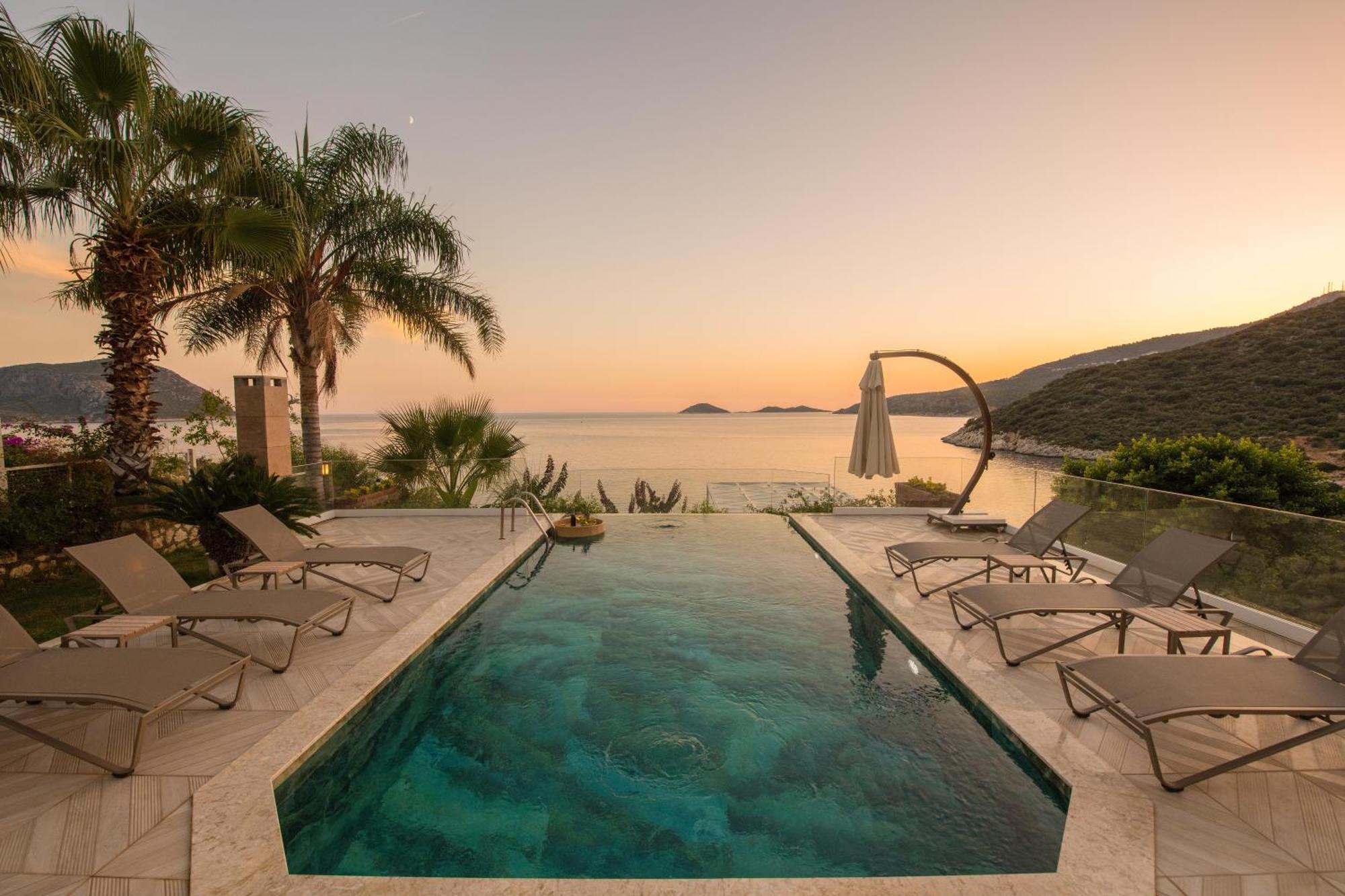 Beachfront White Villa With Private Swimming Pool Калкан Экстерьер фото